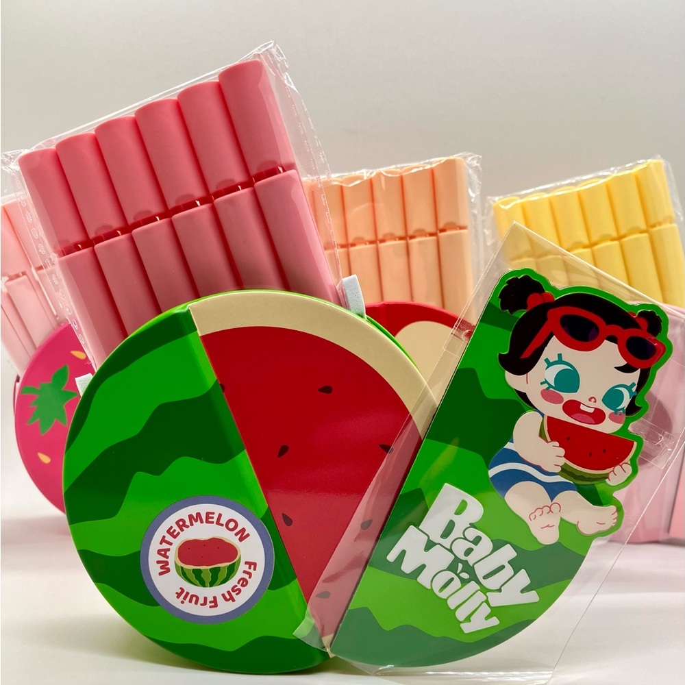 WATERMELON Baby Molly Fruity Aroma Series Magnetic Sealing Clip Storage Box Set